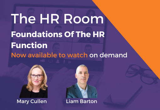 Foundations of the hr function webinar advice for standalone HR professionals Mary Cullen Liam Barton