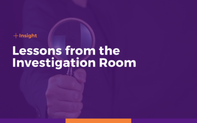 Lessons from the Investigation Room