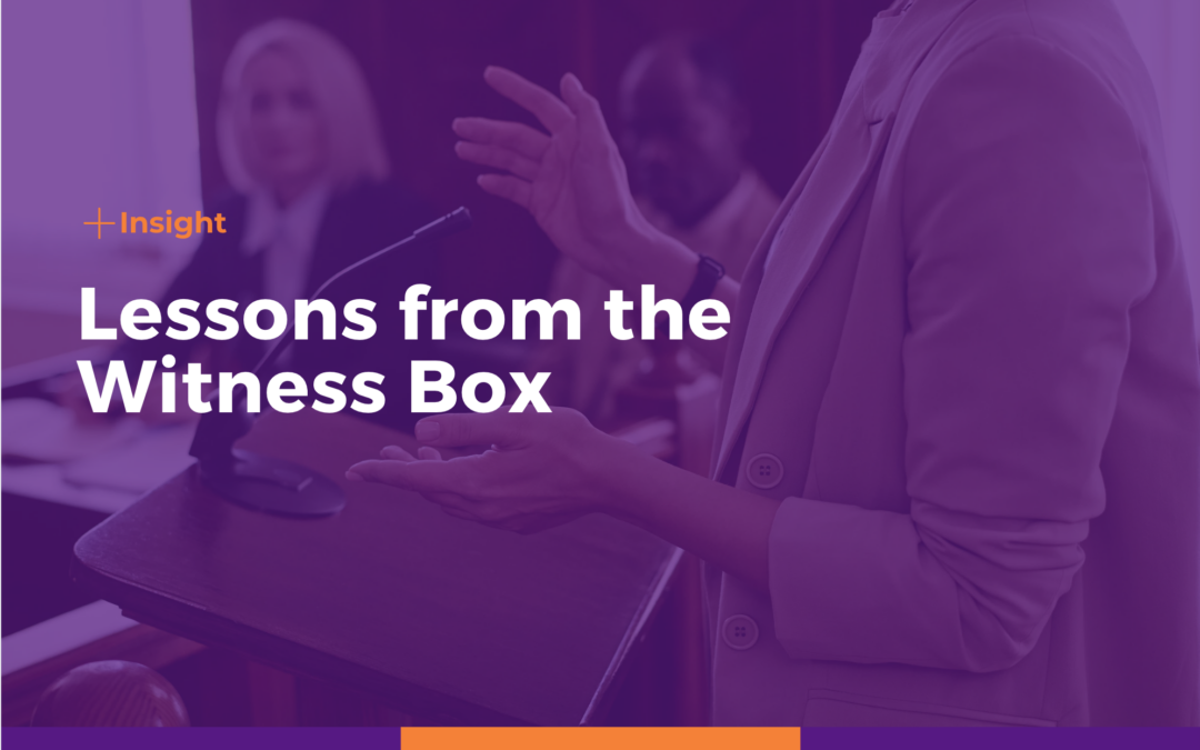 Lessons from the Witness Box